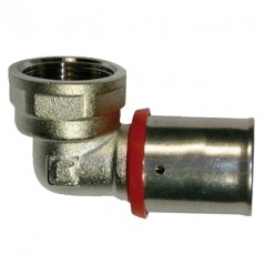  Pack 5 x 3/4'' female elbow for 32 mm multilayer tube, use with crimping machine, gray