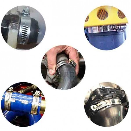 Pack 5 Abrazaderas Fijación Metálica 50-70mm para Instalaciones de Riego