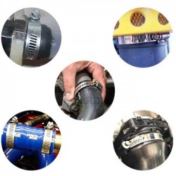 Pack 5 Abrazaderas Fijación Metálica 80-100mm para Instalaciones de Riego
