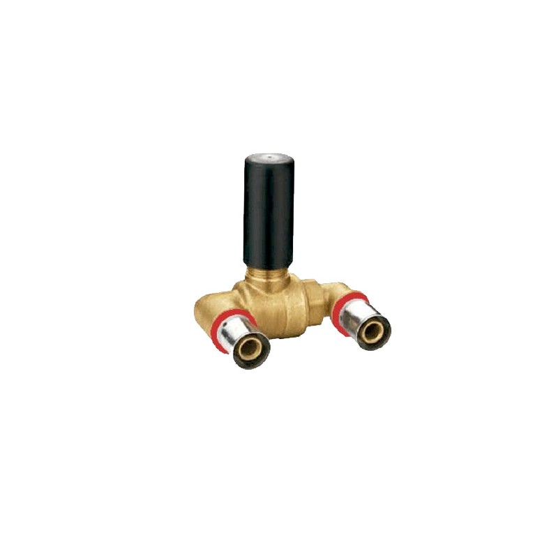 Robinet à boisseau sphérique en U pour tube multicouche de 20 mm, à utiliser avec une machine à sertir, gris Robinet à boisseau sphérique en U pour tube multicouche de 20 mm, à utiliser avec une machine à sertir, gris