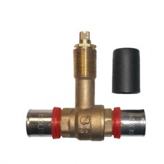  Pack 5 x Ball valve for 20 mm multilayer tube, for use with crimping machine, gray