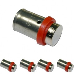 5 Stück Stopfen für Mehrschichtrohr 20mm, zur Verwendung mit Crimpmaschine, grau