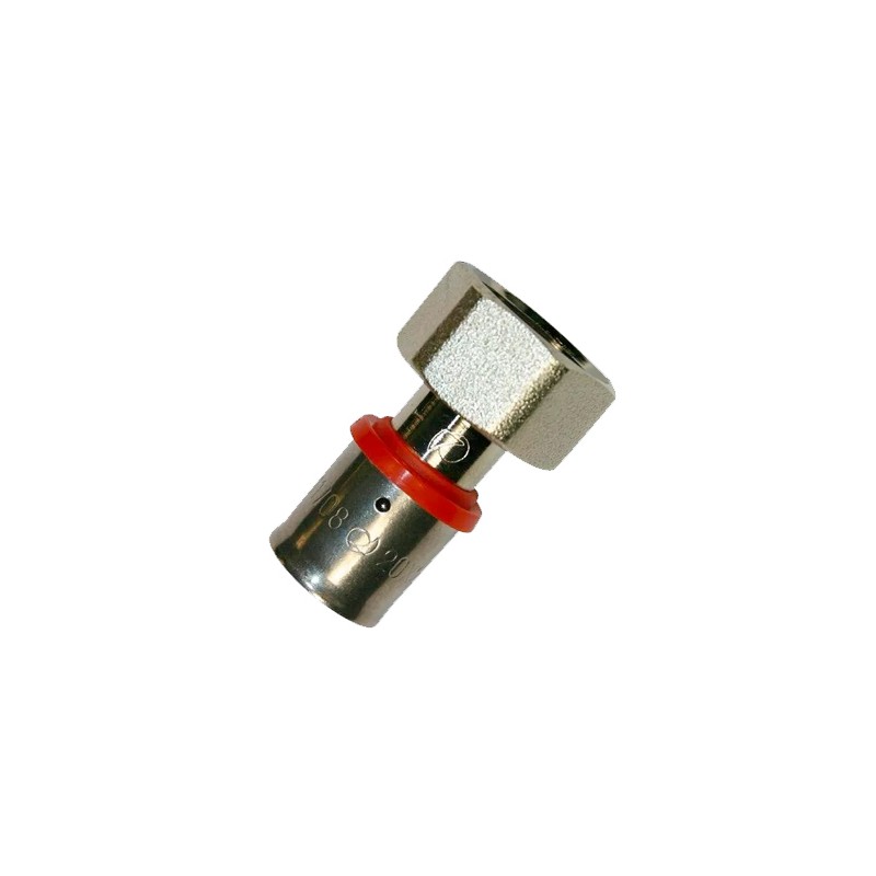 Racor loco 1/2'' para Tubo multicapa 20 mm, para uso con maquina prensadora, gris