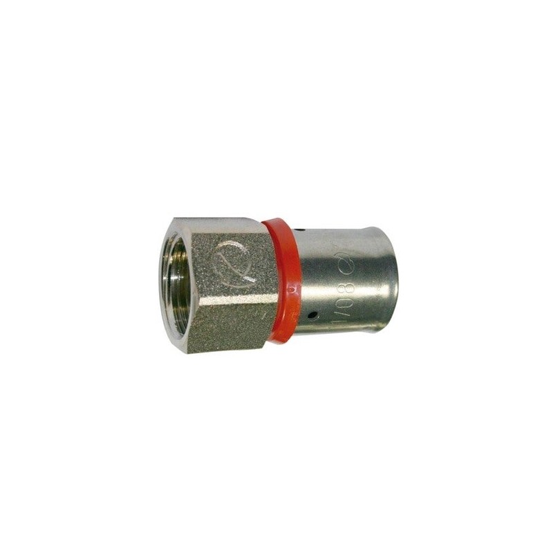 Raccord femelle 1/2'' pour tube multicouche 20 mm, à utiliser avec machine à sertir, gris Raccord femelle 1/2'' pour tube multicouche 20 mm, à utiliser avec machine à sertir, gris