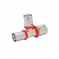 Set di 5 Te  femmina x 1/2'' per tubo multistrato da 20 mm, da utilizzare con aggraffatrice, grigio