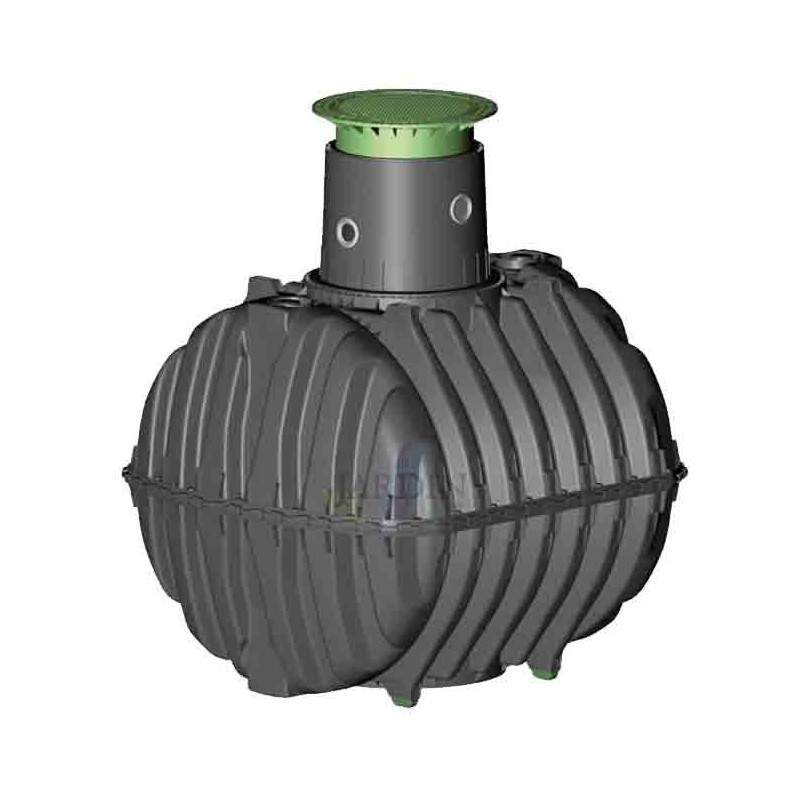 Eingrabbarer Wassertank aus Polypropylen 6500 L. Regenwasserspeicher, 239x219x271 cm