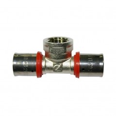 Innen 3/4'' T-Stück für Mehrschichtrohr 20mm, zur Verwendung mit einer Crimpmaschine, grau