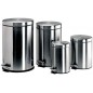 Trash can made of stainless steel with pedal and bucket for bathroom, 12 liter capacity, 25x40 cm