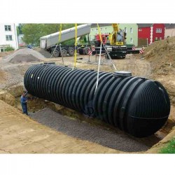 Serbatoio d'acqua in polipropilene interrato da 16.000 L. Recuperatore d'acqua piovana, 453x250x316 cm