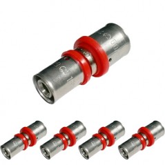 5 Stück Reduzierhülse 20-16 mm für Mehrschichtrohr 20mm, Verwendung mit Crimpmaschine, grau