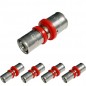 5 Stück Reduzierhülse 20-16 mm für Mehrschichtrohr 20mm, Verwendung mit Crimpmaschine, grau
