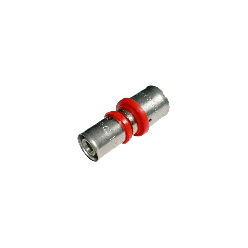 Manchon réduit 20-16 mm pour tube multicouche 20 mm, utilisation avec machine à sertir, gris.