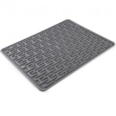 Abtropfgestell, Silikonmatte für Geschirr und Besteck, Abtropfmatte für Geschirr, rollbar, 43 x 32,5 cm