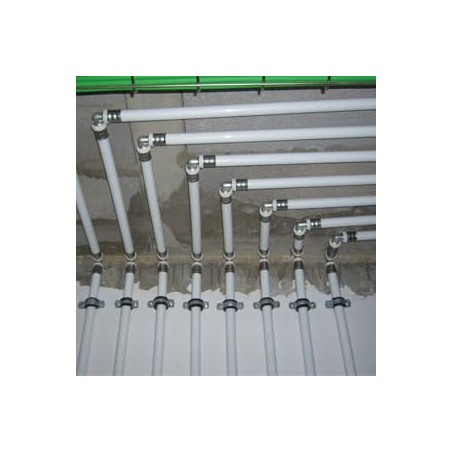 Sleeve for 16 mm multilayer pipe, use with crimping machine, grey