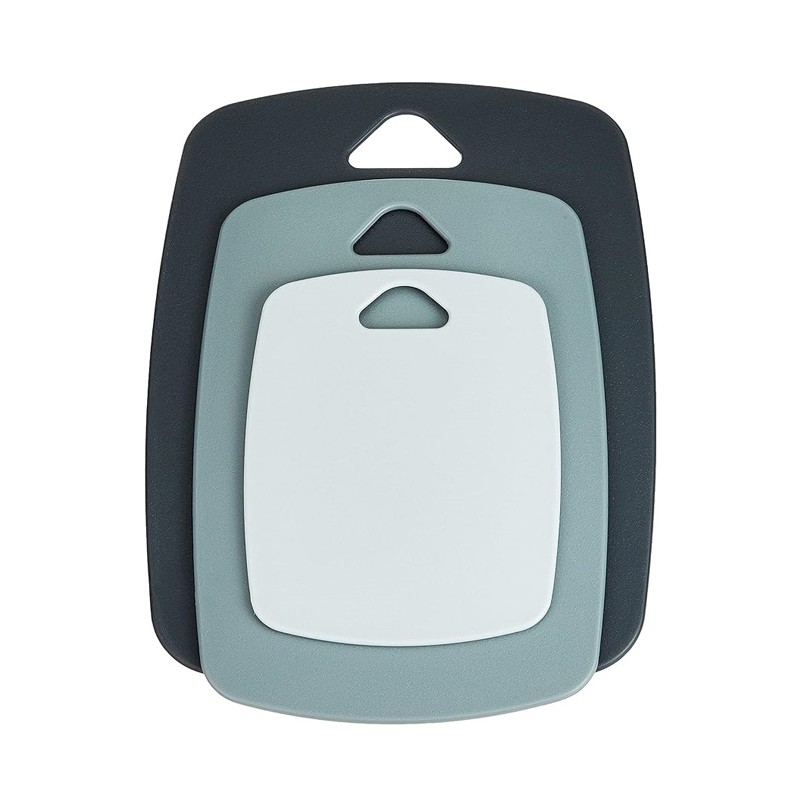 Lot de 3 planches à découper double face, polypropylène, sans BPA, plastique, 3 600 W, 1 litre, multicolore