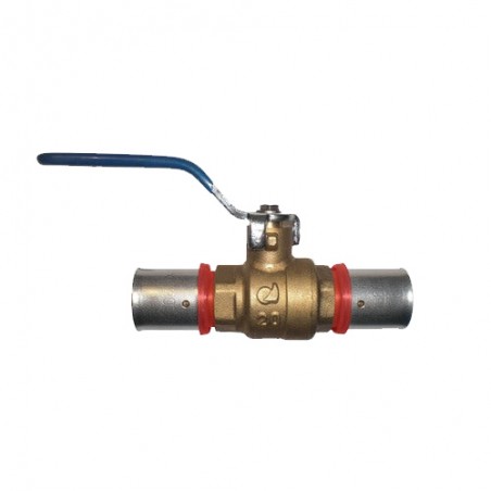 Lever valve for 16 mm multilayer tube, for use with crimping machine, gray