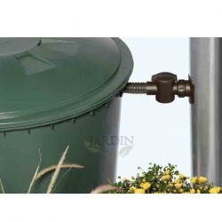 Réservoir d'eau en polypropylène 300 L. Recuperateur d Eau 80x86 cm avec robinet, vert