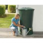 Réservoir d'eau en polypropylène 300 L. Recuperateur d Eau 80x86 cm avec robinet, vert