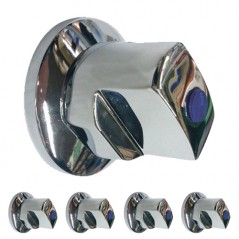 Pack of 5 x stopcocks for 16 mm multilayer pipe, use with crimping machine, grey