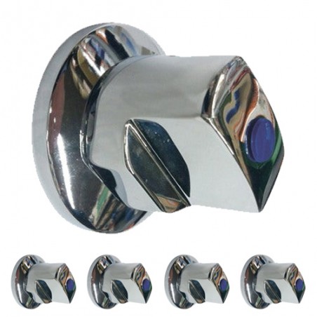 Pack of 5 x stopcocks for 16 mm multilayer pipe, use with crimping machine, grey