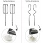 Mixer, inklusive TitanPro Schneebesen, 5 Geschwindigkeiten und Turbofunktion, 350 W, Maße: 14,5 x 8,5 x 19 cm, Schwarz Mixer, inklusive TitanPro Schneebesen, 5 Geschwindigkeiten und Turbofunktion, 350 W, Maße: 14,5 x 8,5 x 19 cm, Schwarz
