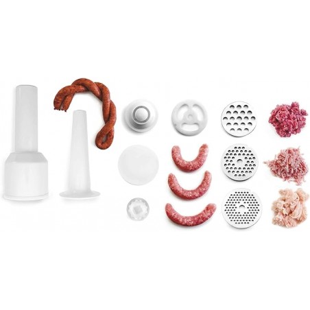 Hachoir à viande puissant, 1 kg/min, couleur grise, puissance 1000 W