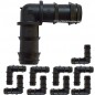 16mm Drip Irrigation Elbow | Pack of 20 16mm Pipe Connector Elbows | 16mm Black Drip Irrigation Hose Elbow