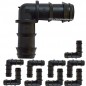 Codo 16mm riego por goteo negro (Pack 20)