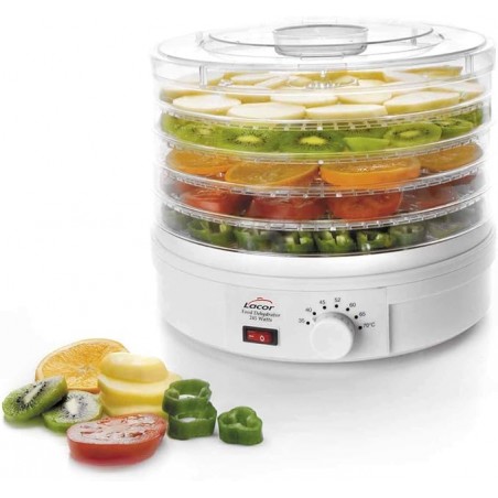 Deshidratador giratorio para frutas, verduras, carnes, pescados, Potencia 250W