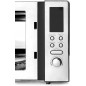 Micro-ondes professionnel Lacor 25 litres 900 W | Micro-ondes de comptoir argenté avec grill | Micro-ondes à convection