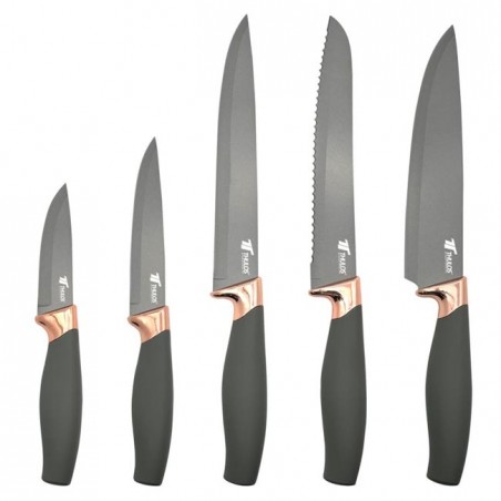 Pack Ensemble de 5 couteaux avec lame en acier inoxydable antiadhésive