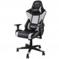 Silla Gamer Profesional Julieta. Color Blanco y negro Inclinación 180º, Altura Regulable, Cojín Cervical y Lumbar