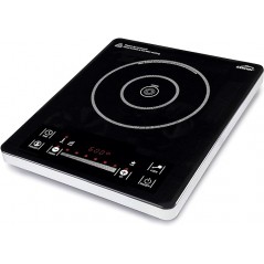 Placa Vitroceramica Inducción Portatil 2000W Lacor | No encastrable | Vitroceramica Negra 10-20 cm