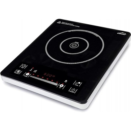 Placa de cerâmica de mesa Energy, 2000 W, 10-20 cm, preta