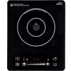 Placa vitrocerâmica de indução não encastrável, potência 2000W, com 8 níveis de potência, dimensões 30x37x4,5cm, cor preta