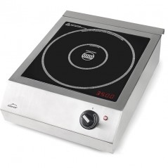 Placa de Indução Portátil, 10 Níveis de Potência, Adequada para Diâmetros entre Ø12 cm e Ø28 cm, 3500W, Aço Inox