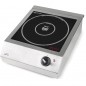 Placa Vitroceramica Inducción Portatil 3500W Lacor | Cocina Portatil inox Táctil, 10 Potencias, Dos Fuegos 12 y 28 cm