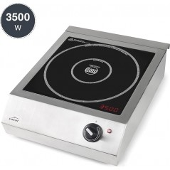 Placa de Indução Portátil, 10 Níveis de Potência, Adequada para Diâmetros entre Ø12 cm e Ø28 cm, 3500W, Aço Inox