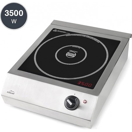 Placa de Indução Portátil, 10 Níveis de Potência, Adequada para Diâmetros entre Ø12 cm e Ø28 cm, 3500W, Aço Inox