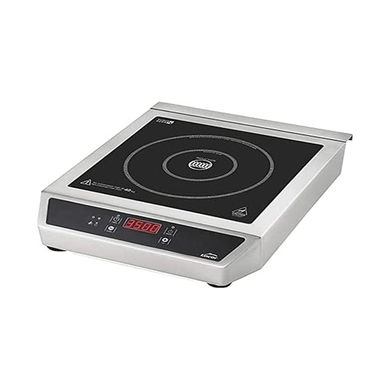 Tragbarer Induktionsherd, Touch-Steuerung, 17 Leistungsstufen, Zwei Brenner 12 und 28 cm, Edelstahl, Schwarz, Leistung 3500 W