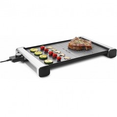 Quality Grill Plate, Power 1800W, made of aluminum, 0-230º, Measurements 61x32cm, Black color