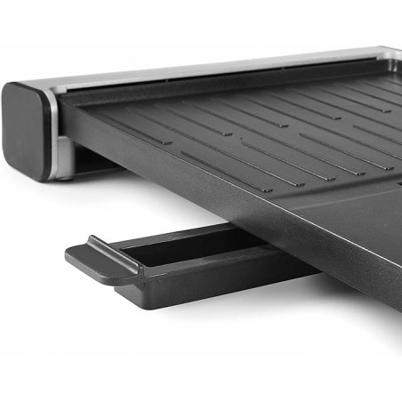 Hochwertige Grillplatte, Leistung 1800W, aus Aluminium, 0-230º, Maße 61x32cm, Farbe Schwarz