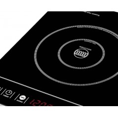 Non-built-in induction ceramic hob, Power 2000W, with 8 power levels, Measurements 30x37x4.5cm, Color Black