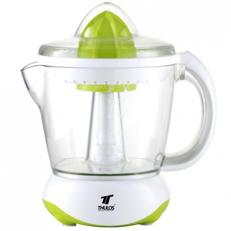 Espremedor Elétrico Thulos de 1 Litro. Rotação Bidirecional, 40 W, 200 x 140 x 225 mm, Branco/Verde