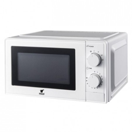 Forno de micro-ondas THULOS, design compacto, capacidade de 20 L, cor branca.