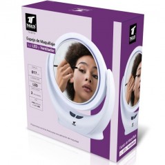 THULOS makeup mirror with LED light and fan.