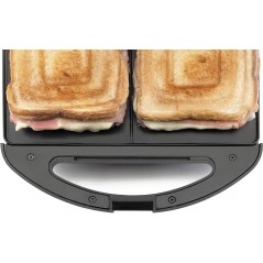 Sanwichera Eléctrica Para Rebanadas Cuadradas, Potencia 750w, 25x25x11 cm, Negro