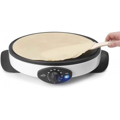 Non-stick aluminum crepe maker 30 cm, Power 1000W, White