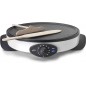 Máquina de crepes antiaderente de alumínio 30 cm, potência 1000W, branca Máquina de crepes antiaderente de alumínio 30 cm, potência 1000W, branca