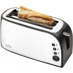 Long slot toaster, double slot, 1500W power, made of stainless steel